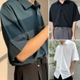thumbnail image 1 of Dream Lifestyle Men Shirt Turn-down Collar Breathable Polyester Casual Shirt Men Summer Loose Top Birthday Gift, 1 of 7