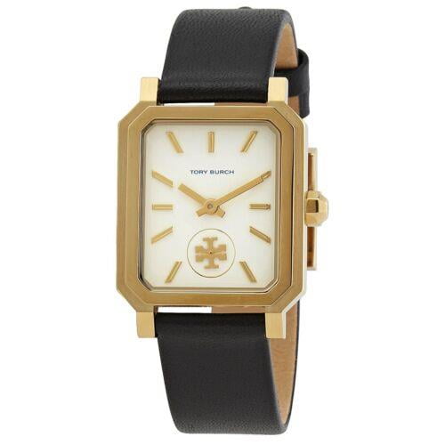 Tory Burch Women's The Robinson Watch, Ivory/Gold/Black, One Size
