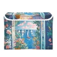 thumbnail image 7 of Yayeee Collapsible Cube Storage Bin with Lid Fabric Closet Decorative Basket with Handles, Blue Sea, 7 of 7