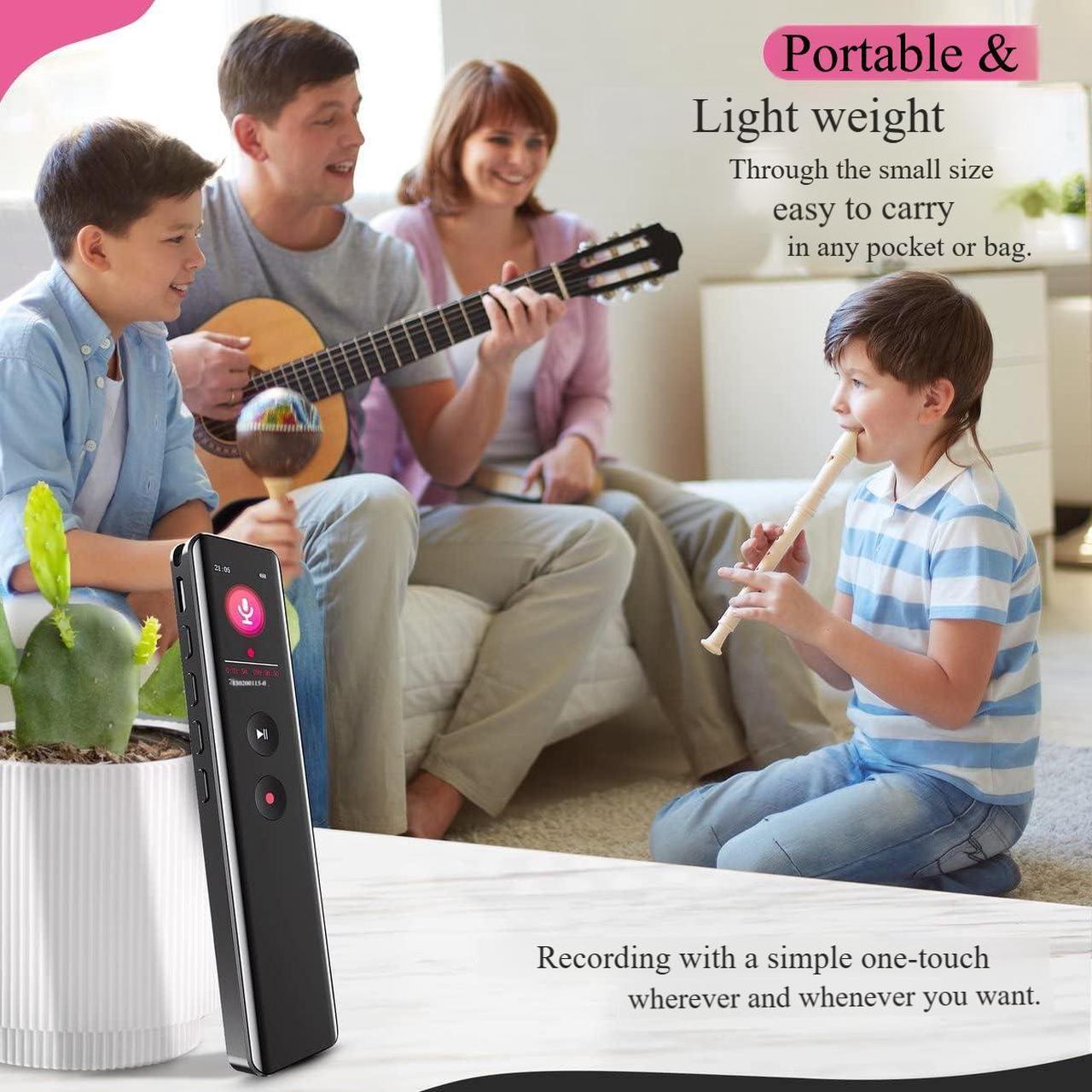 16GB Digital Voice Recorder with Playback, Audio Recording Device, Portable Voice Recorder with Noise Reduction,Mp3 Player and Password for Lectures Meeting/Classes/Interviews