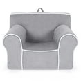 thumbnail image 1 of Costway Kids Sofa Toddler Foam Filled Armchair w/ Velvet Fabric Baby Perfect Gift Grey, 1 of 10