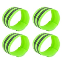 4pcs Reflective Bands for Arm Reflective Armbands High Visibility Night Cycling Riding Reflector Tape Straps Green