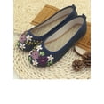 thumbnail image 4 of LELINTA Women's Flat Shoes Slip on Walking Dress Shoes Driving Loafers Ballerina Ballet Flats Shoes Classic Floral Print Embroidered Shoes Size 10, 4 of 5