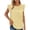 Yellow, variant on QLEICOM Womens Solid Crewneck Sleeveless Vest Cut-Out Panel Sleeveless Ruffle Blouses Shirts Tops Pink S, US Size 4