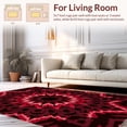 thumbnail image 2 of ODIKA 3'x5' Machine Washable Non-Slip Area Rug, Mystical Starburst Radiant Whirl Elegant Flooring Decoration High Traffic Rug, Red, 446589, 2 of 7