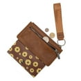 thumbnail image 3 of Wrangler Wallet for Women Floral Wristlet Wallets Ladies Female Large Clutch Wallets with Coin Purse and Rfid Lining, Brown, 3 of 8