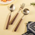 thumbnail image 2 of Cuchillo, tenedor y cuchara con mango de madera de acero inoxidable 304 Fivean unisex, 2 of 2