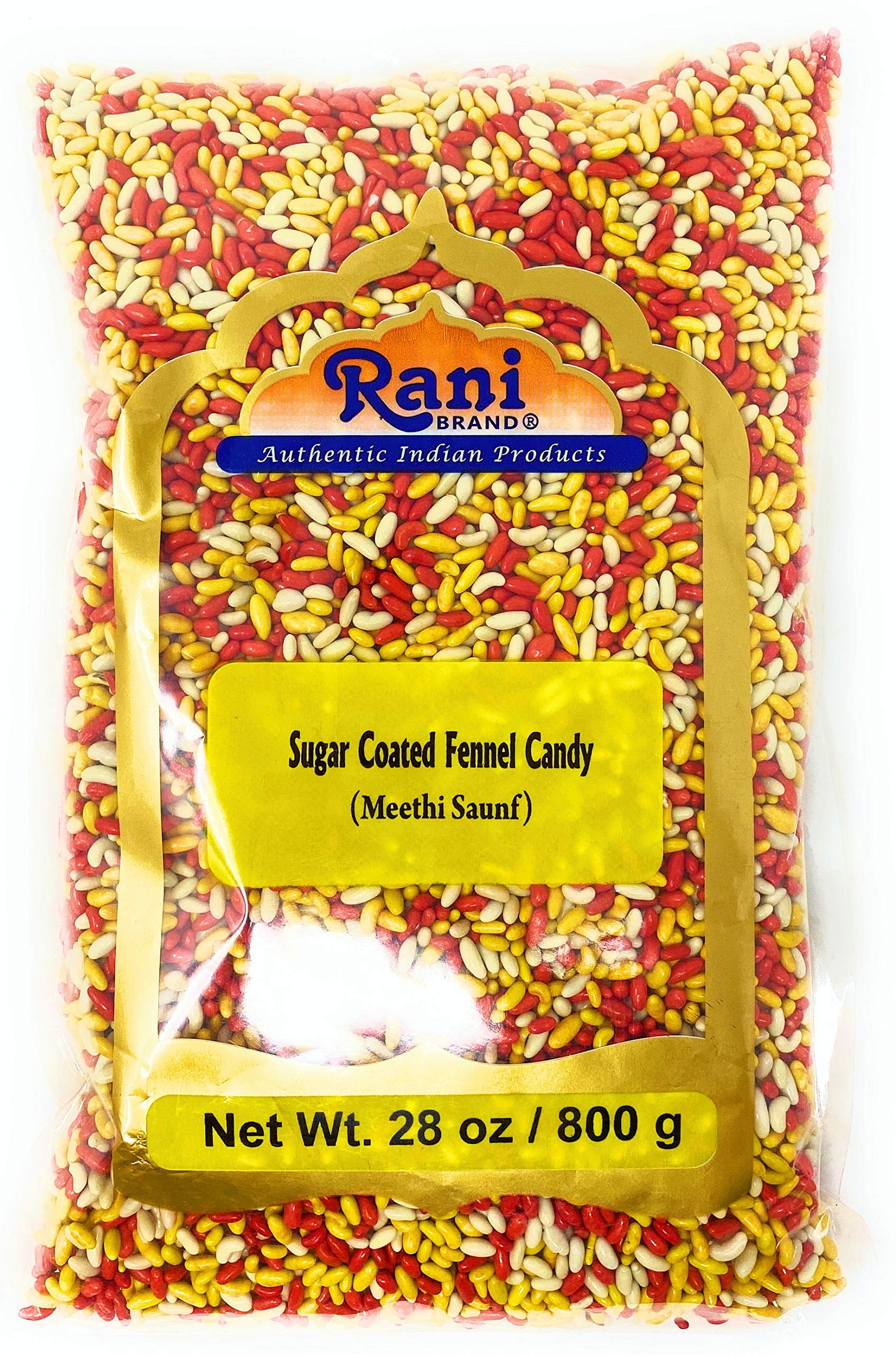Rani Sugar Coated Fennel Candy 28oz (800g) ~ Indian After Meal Digestive Treat | Vegan | Gluten Friendly | NON-GMO | Indian Origin