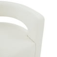 thumbnail image 6 of SAFAVIEH Couture Edgar Modern Velvet Solid Swivel Armchair, Ivory/Black, 6 of 7