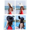 thumbnail image 4 of Bowknot Sun Hat Sun Hat Straw Hat Beach Hat (black）, 4 of 5
