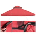 thumbnail image 3 of Yescom 10x10 Ft Canopy Top Replacement for 2-Tier Crescent TJSG081 Gazebo Outdoor Garden Yard Patio Cover Red, 3 of 8