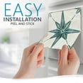 thumbnail image 5 of Mi Alma Peel & Stick Tiles - Green Star Shaped Vinyl Backsplash 12x12, 5 of 11