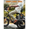 thumbnail image 5 of ESKUTE T300 E Trike Electric Tricycle for Adults, 750W Brushless Motor 18MPH+ Fat Tire Folding Trike, Step-Thru 3 Wheel Electric Bicycle, Up to 55 Miles Black, UL2849, 5 of 8