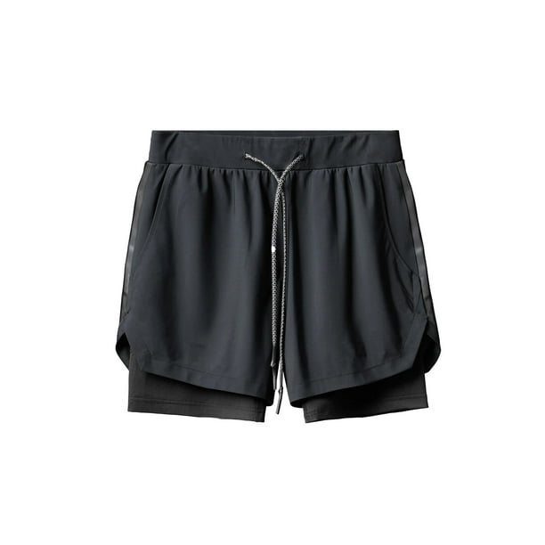 Wangsaura Fitness basketball shorts pocket double layer lightweight  leggings 