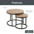 thumbnail image 6 of Better Homes & Gardens Marlow Outdoor 2pk Patio Nesting Tables, Black, 6 of 11
