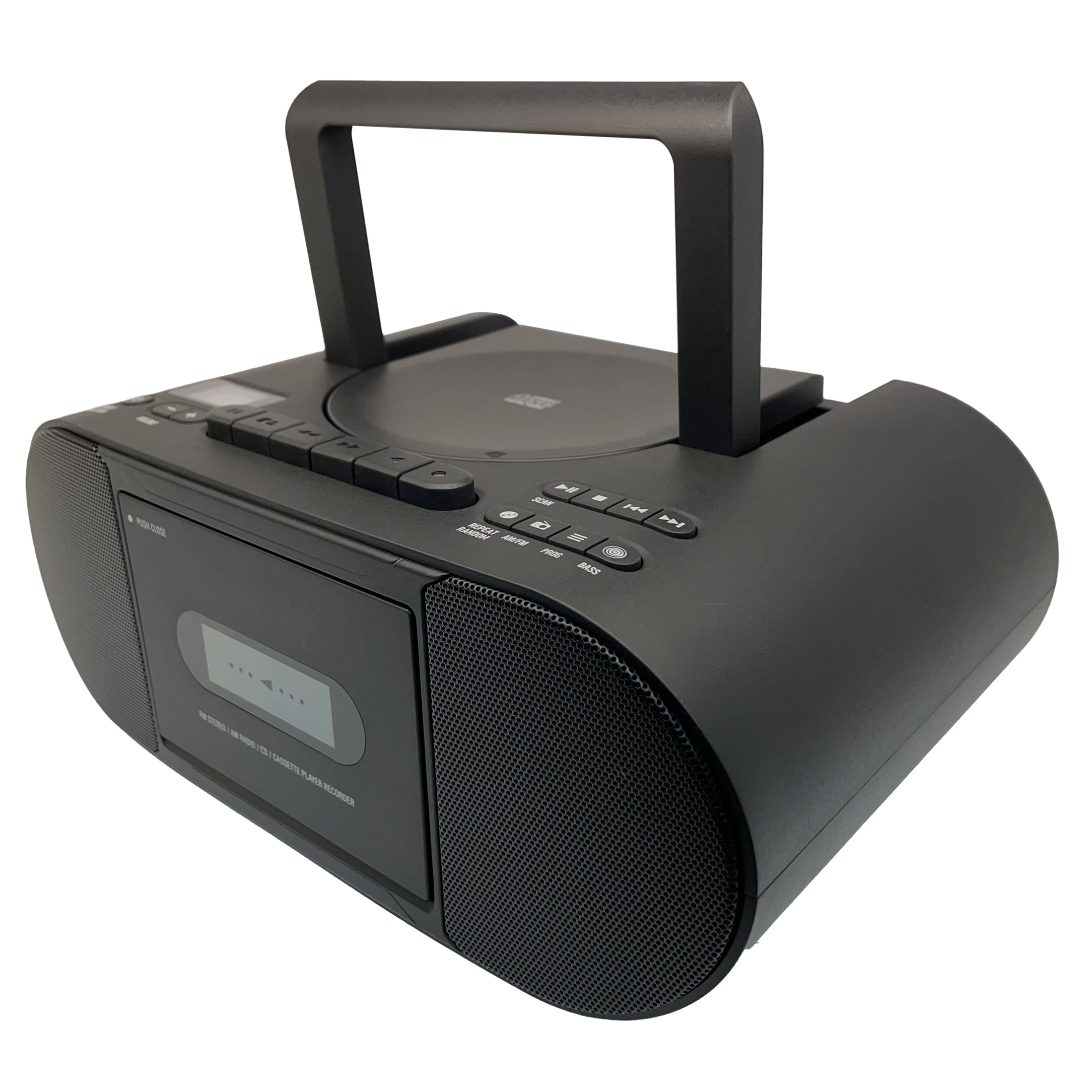 ONN Cassette Boombox with Bluetooth, CD, MP3 and Radio Features
