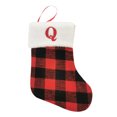 thumbnail image 2 of Mini Christmas Stocking Red And Black Plaid Small Stocking with Hanging Ring A to Z Embroidered Letter Hanging Stocking for Xmas Tree Wall Mantel, 2 of 8