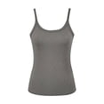thumbnail image 3 of Women's Fashion Casual Solid Color Thin Strap Camisole Dark Gray M, 3 of 4