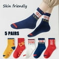 thumbnail image 3 of Ketyyh-chn99 Little Boys Cotton Fashion Crew Socks 5 Pair Pack for Boys Red,M, 3 of 3