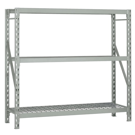 Open Box Muscle Rack Freestanding Garage Storage Shelf, Silver, 800 lbs Capacity
