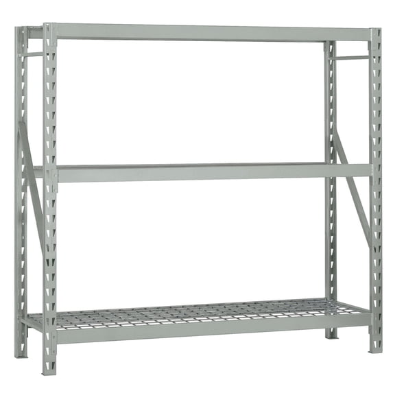 Open Box Muscle Rack Freestanding Garage Storage Shelf, Silver, 800 lbs Capacity