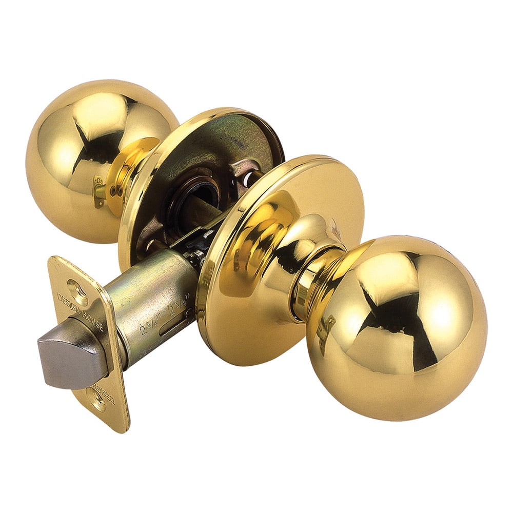 Design House Ball Polished Brass Passage Hall/Closet Door Knob