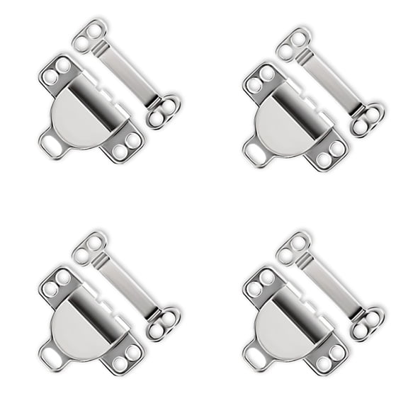 Metal Bra Hook & Eye Fasteners - Pack of 4