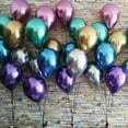 thumbnail image 4 of FELTECHELECTR 50 globos de látex grueso de 25 cm, color metálico, para fiestas (plateados), 4 of 6