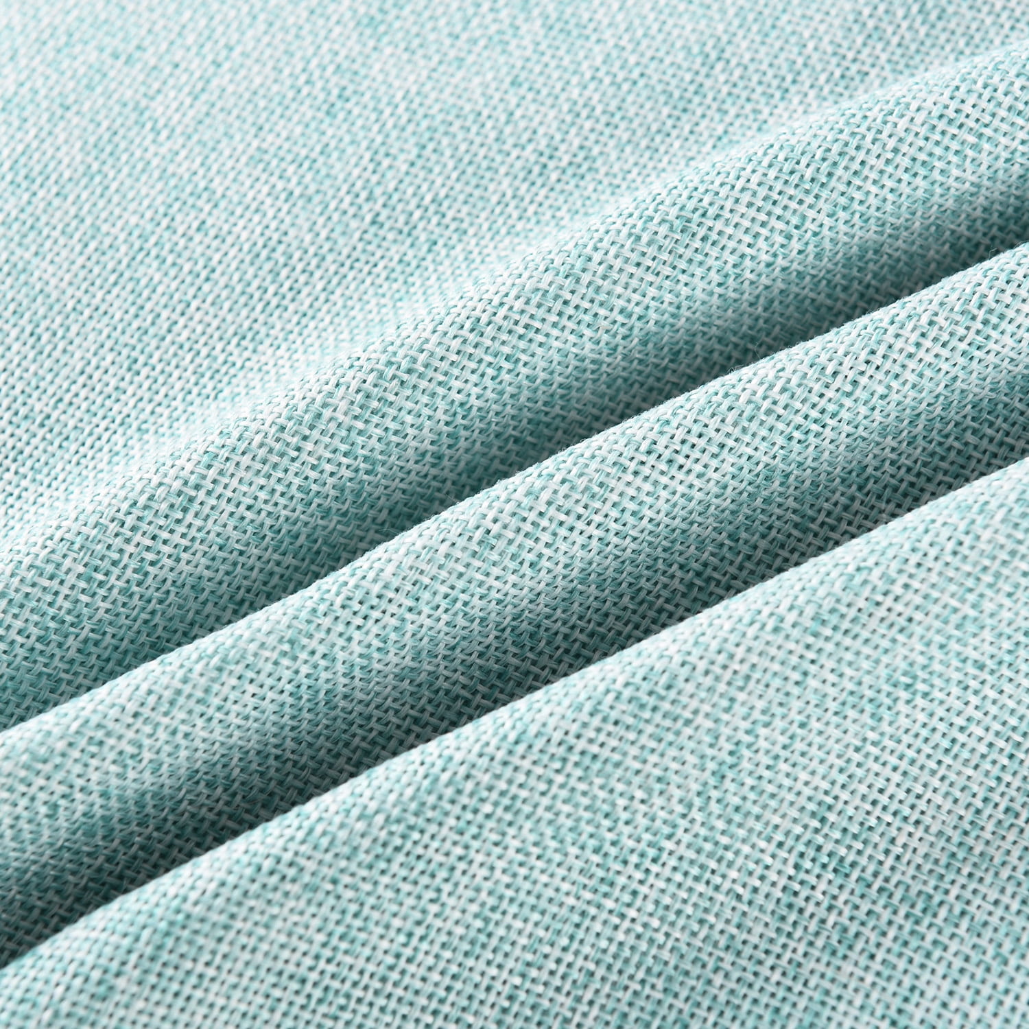 EvJk Set of 2 Aqua Throw Pillow Covers Vintage Linen Trimmed Cushion Covers, 18"x18"