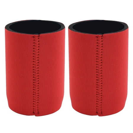 

2Pcs Thickened Water Bottle Bag Thermal Insulation Cup Sleeve Pouch Practical Ring-Pull Can Cover for Home Outdoor (Red)