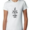 Keep Calm And Surf On - Windsurfing Graphic Womens Cotton T-Shirt