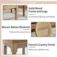 thumbnail image 5 of French Country Dining Chairs Set of 4, Caramel Kitchen & Dining Room Chairs Set of 4, Rattan Dining Chairs, Cane Back, Wood Legs, Sillas De Comedor (Rattan, Amber, 4Pcs), 5 of 11