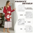 thumbnail image 6 of SEANATIVE Christmas Sleep Shirt for Women Long Sleeve Night Gown Fall Winter Fashion Pajama Dress Button Front Nightshirts Sleepshirts Cozy Nightdress, 4XL, Santa Claus Snowman Musical Note Red, 6 of 7