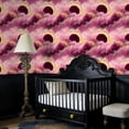 thumbnail image 4 of Boho Peel and Stick Wallpaper Tranquil Fantasy Sky Soft Golden Clouds Crescent Moon Wall Mural 23.6in x 9.8ft Self Adhesive Removable Wall Paper Contact Paper for Nursery Bedroom Cabinets, 4 of 8