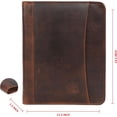 thumbnail image 4 of Portfolio for Men, Portfolio Organizer with Zipper for Men Women,  Padfolios Business Resume Legal Pad Notebook Binder for A4/Pad (Brown), 4 of 6