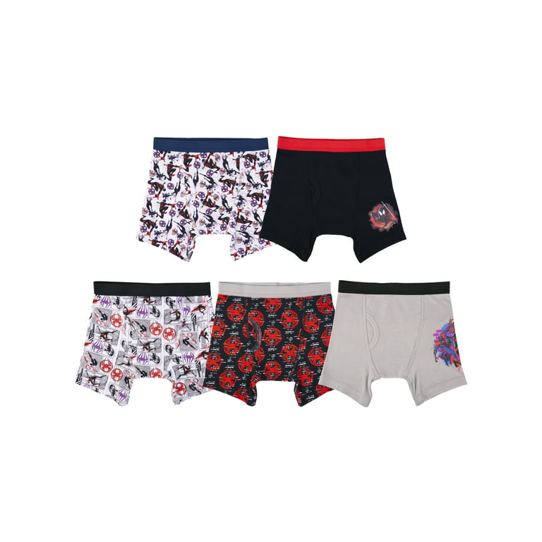 Spiderman AP Boys Spiderverse Boxer Briefs,Pack of 5