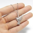 thumbnail image 3 of Guodhu Dainty Hummingbird Necklace Vintage Bird Stainless Steel Necklace Strong Brave Hummingbird Necklace Gift for Women, 3 of 3