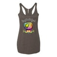 thumbnail image 2 of Wild Bobby, Colorful Softball Girl, Sports, Women Tri-Blend Racerback Tank Top, Brown, Small, 2 of 5