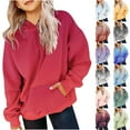 thumbnail image 5 of Otqutp Cute Hoodies for Teen Girls Fashion Long Sleeve Hooded Sweatshirts Oversized Long Sleeve Shirts Gradient Clothes for Girls(Hot Pink,140), 5 of 5