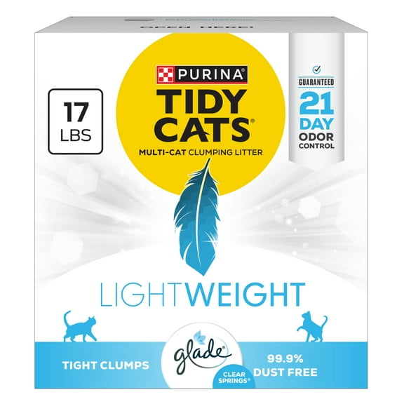 Purina Tidy Cats LightWeight With Glade Clear Springs Scented, Multi-Cat, Low Dust, Clumping Cat Litter
