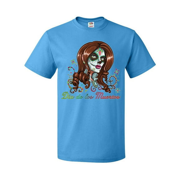 Inktastic DÃa De Los Muertos Woman in Sugar Skull Makeup T-Shirt