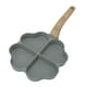 thumbnail image 5 of Sartén antiadherente para huevos con forma de corazón, para 4 tazas, con calentamiento uniforme, con asa, para cocina, color verde, 5 of 15