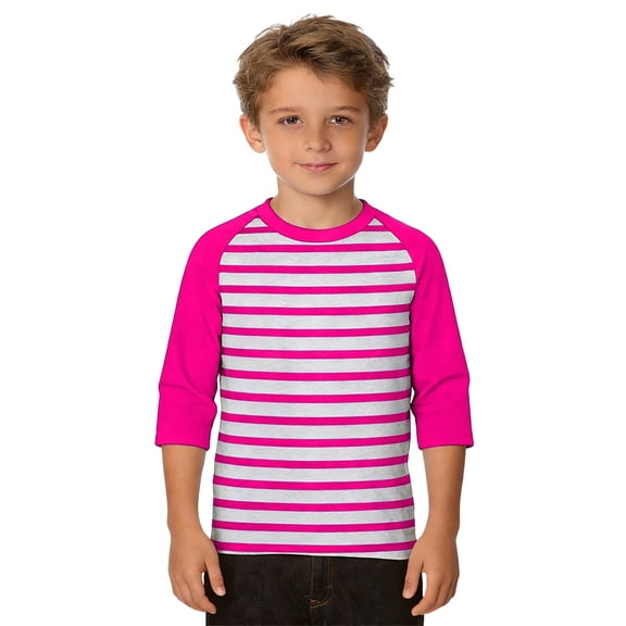oqasdz Boys Long Sleeve Color Contrast T Shirt with Striped Design Classic Shirt for Kids and Youth Lightweight Soft Versatile Casual Outdoor