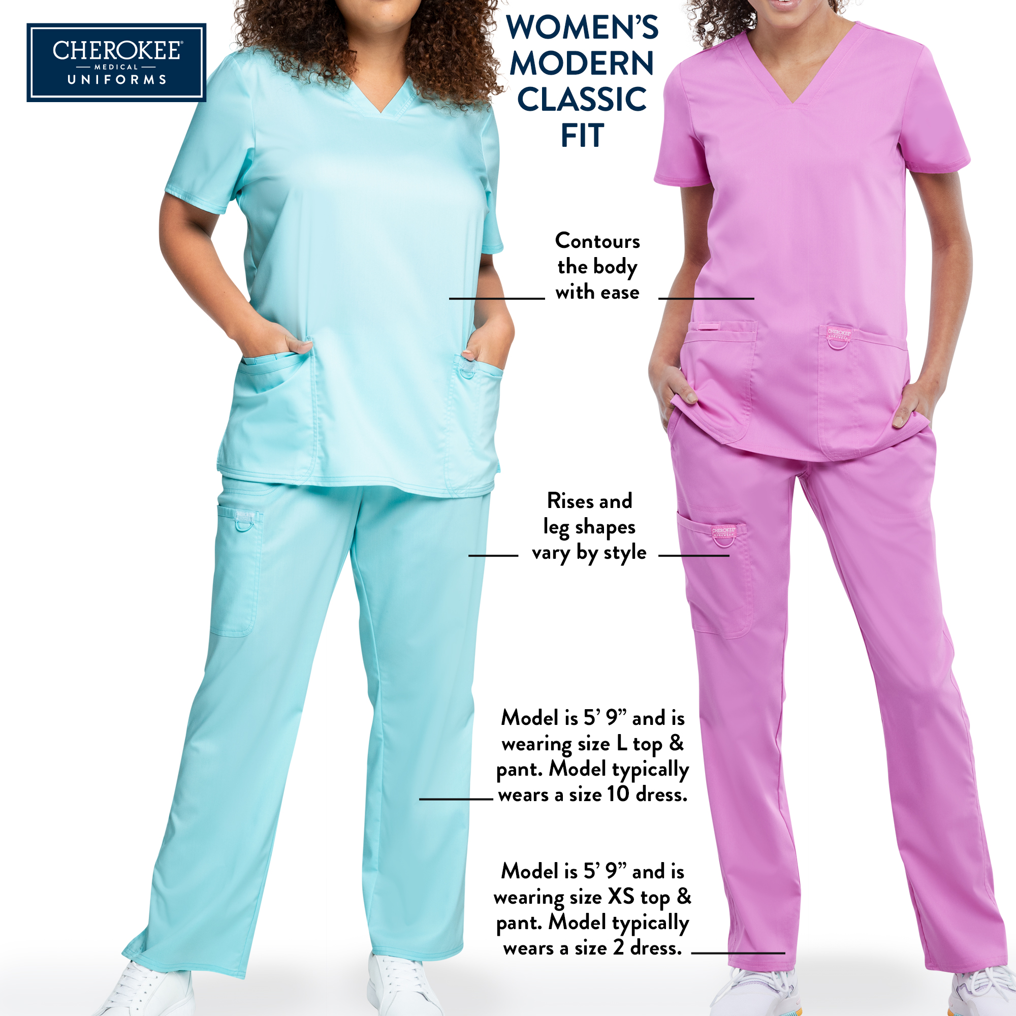 Cherokee Workwear Revolution Tech Women's Scrubs Pant Mid Rise Straight Leg Drawstring WW235AB - image 3 of 7