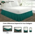thumbnail image 4 of HNB Store Ruffled Bed Skirt Easy Fit 10" inch Drop | Microfiber Made | Olympic Queen | Teal, 4 of 7