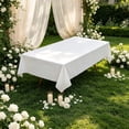 thumbnail image 4 of Linnome Rectangle Tablecloth Plastic Fiber 4 Colors Available 72x54 Inches Washable for Home Pub Restaurant White, 4 of 6