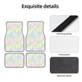 thumbnail image 4 of Pofeuu Color Rabbit Print Car Foot Mat Set of 4 Pieces - All-Weather Full Set Floor Mats for Cars Trucks SUVs, 4 of 7