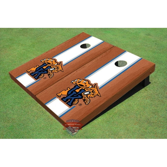 University Of Kentucky Wildcat White Rosewood Matching Long Strip Cornhole Boards