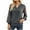 Dark Gray, variant on Women's V Neck Shirts Dressy Casual Waffle Knit Tunic Tops Long Sleeve Blouse T Shirt Lace Hollow Out Blouses