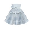 thumbnail image 5 of Girls Dress Gray Lustrous Satin Rhinestone Birthday Party 6 Years, 5 of 7